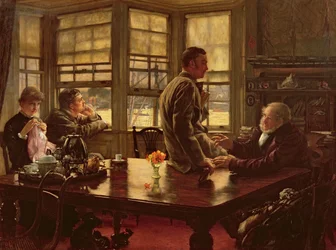 Syn marnotrawny we współczesnym życiu: odejście, 1880 (szkic patrz 45476)